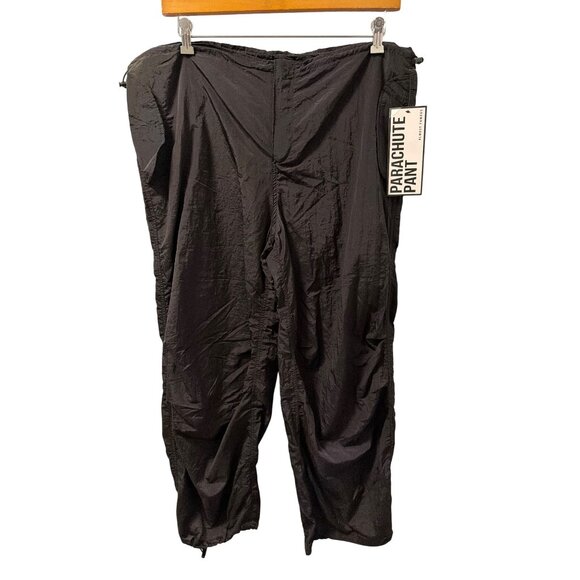Almost Famous Sz  XL Black Parachute Pants Nylon Lightweight Relaxed Fit . NWT - Picture 5 of 12